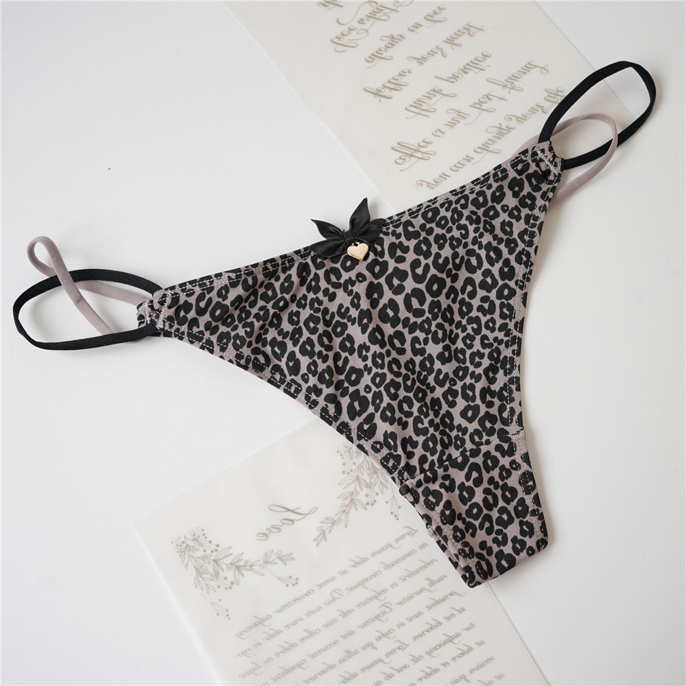 Silk G-string lingerie for women featuring leopard, zebra, and paisley prints, low-waisted seamless panties by The Clothing Company Sydney