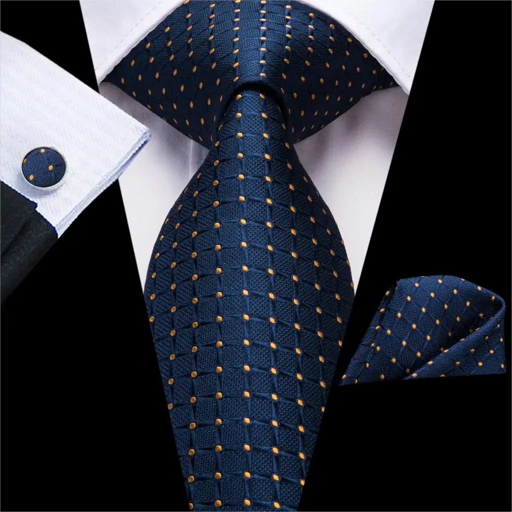Blue paisley silk tie set for men including necktie, cufflinks, and hanky, from The Clothing Company Sydney accessories collection.