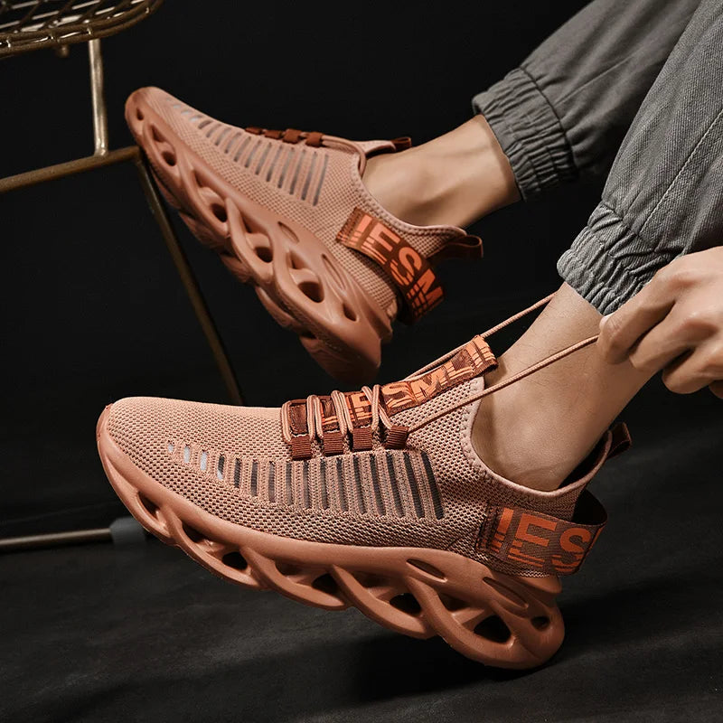 Men's breathable sports running sneakers from The Clothing Company Sydney, featuring non-slip soles and casual comfort.