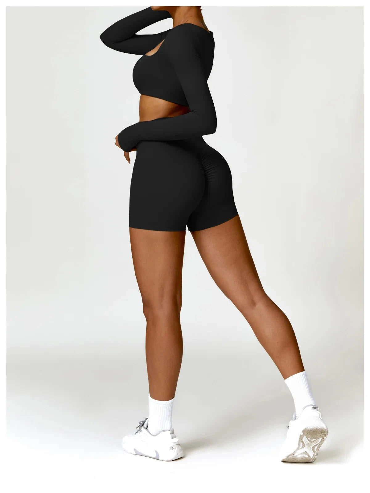 Women’s fitness cycling shorts by The Clothing Company Sydney, quick-dry high waist yoga and bike leggings with soft, comfortable fabric.