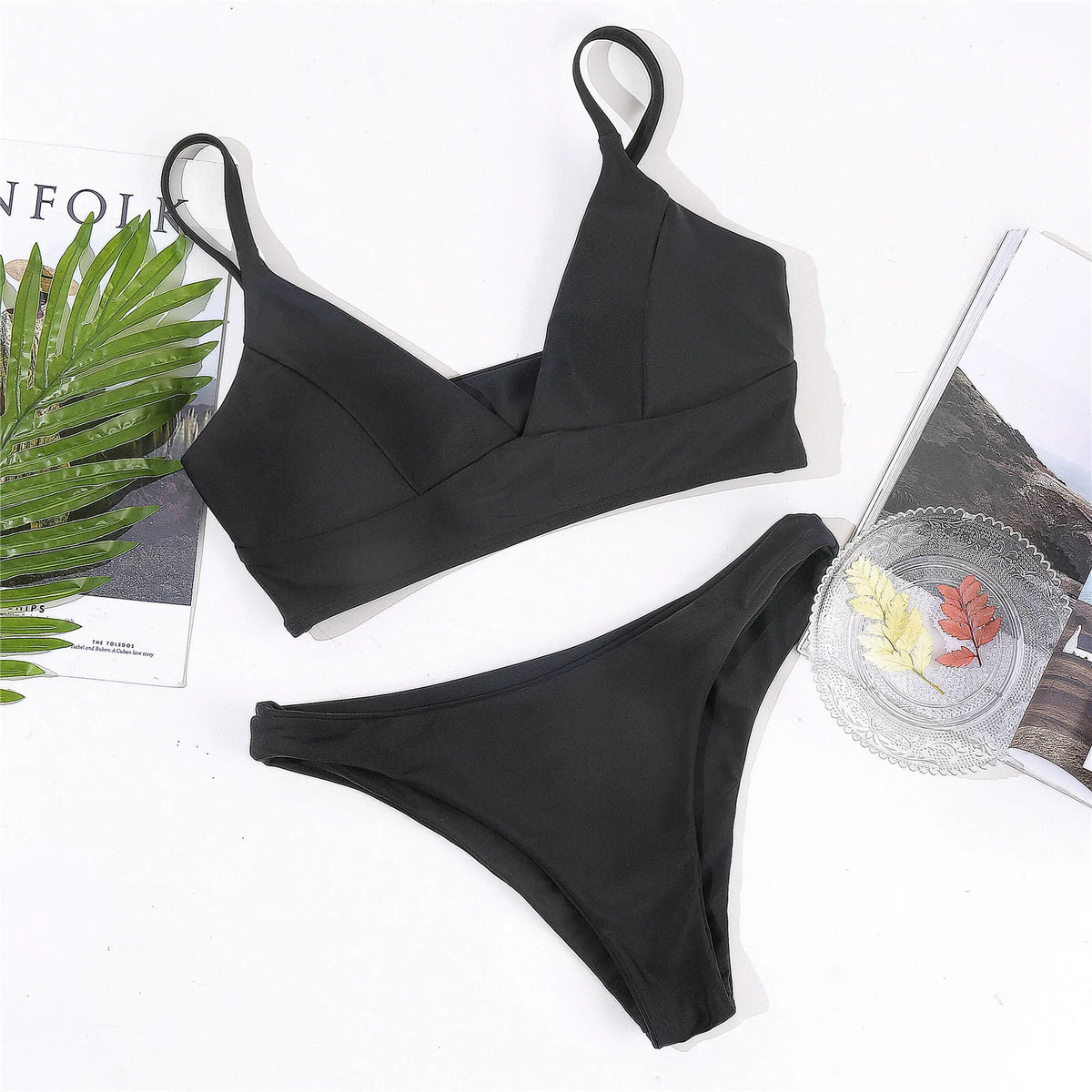 2 Piece Women's Push Up High Cut Bikini Set Two Piece Low Waist Swimsuit Fashion Swimming Set With Chest Pad Swimwear - The Clothing Company Sydney
