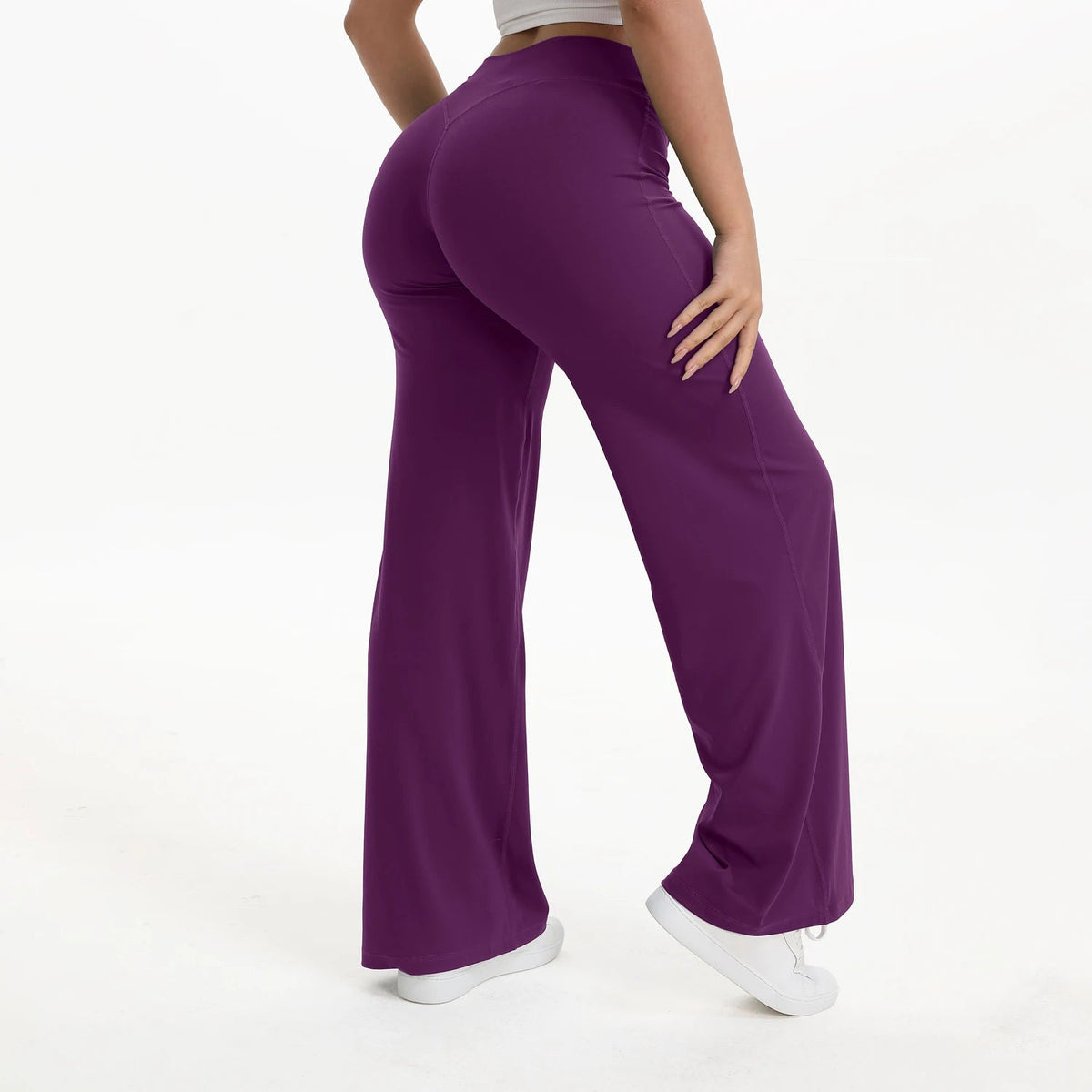 Straight Leg Bottoms Women's Mid-Waist Yoga Pants GYM Leggings Pilates Running Sports Trousers The Clothing Company Sydney