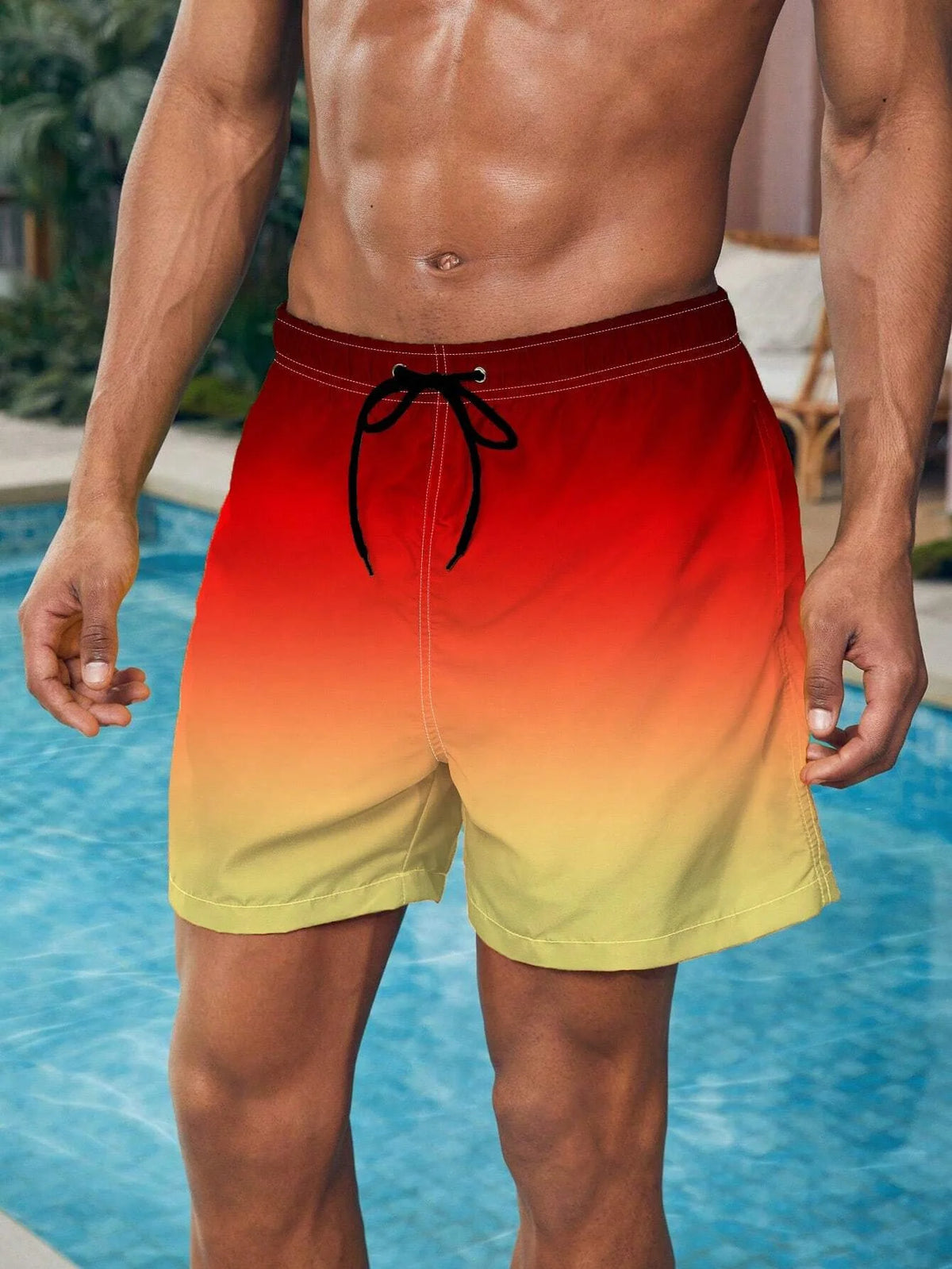 Men's Beach Drawstring Summer Men's Swim Trunks Elastic Waist 3D Print Breathable Shorts The Clothing Company Sydney