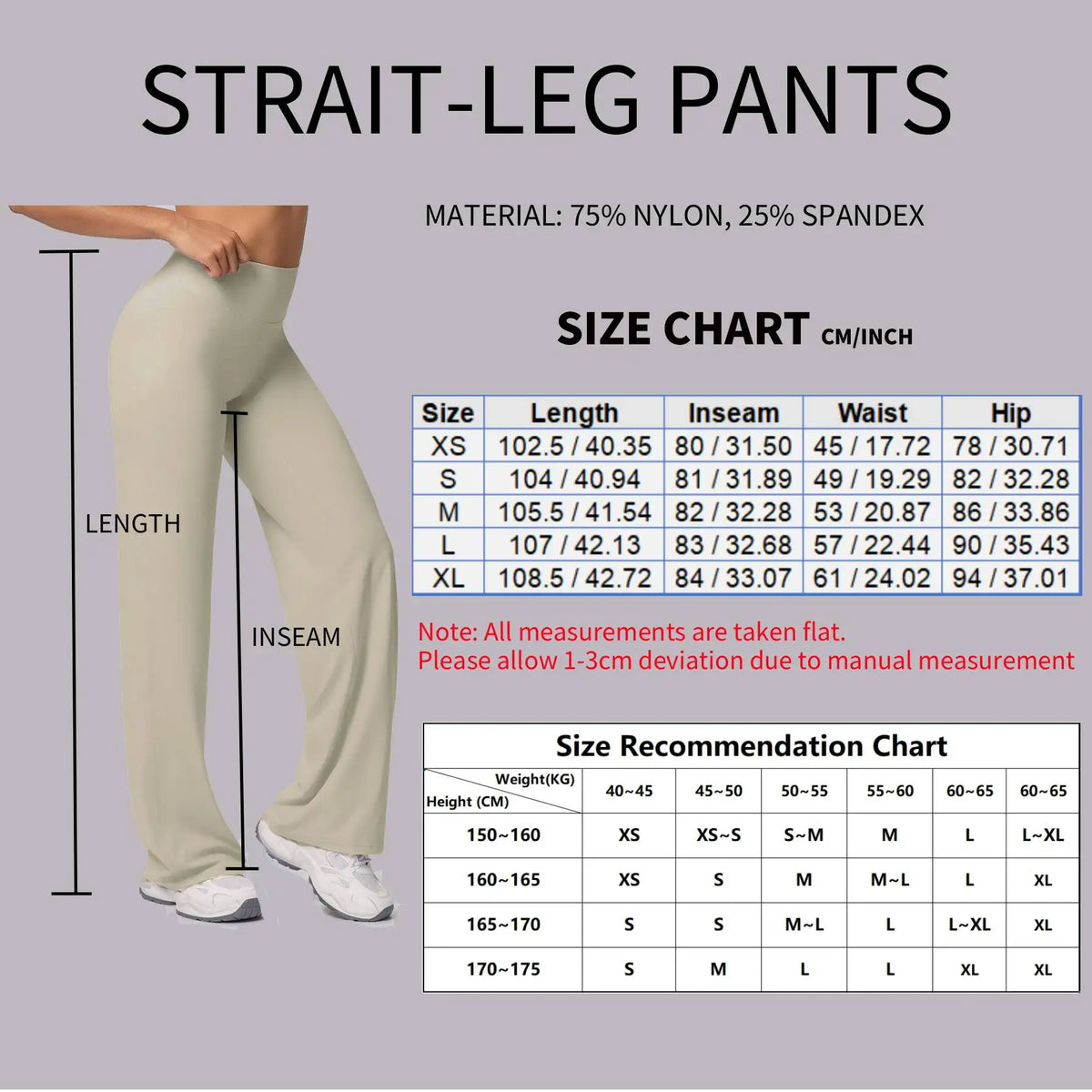 Women's Mid Waist Sport Trousers Wide-Leg Pants Ultra Soft Yoga Pilates Running Gym Pants
