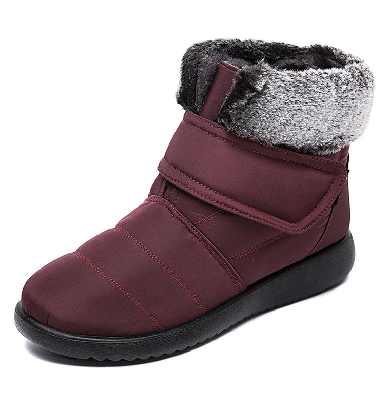 Women's waterproof ankle boots by The Clothing Company Sydney, fur-lined winter snow boots with plush insoles and rubber soles.