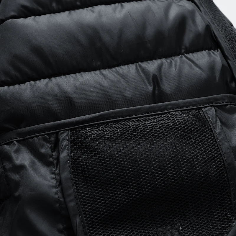 Men's hooded casual puffer down jacket by The Clothing Company Sydney, featuring a quilted design and warm, lightweight insulation.