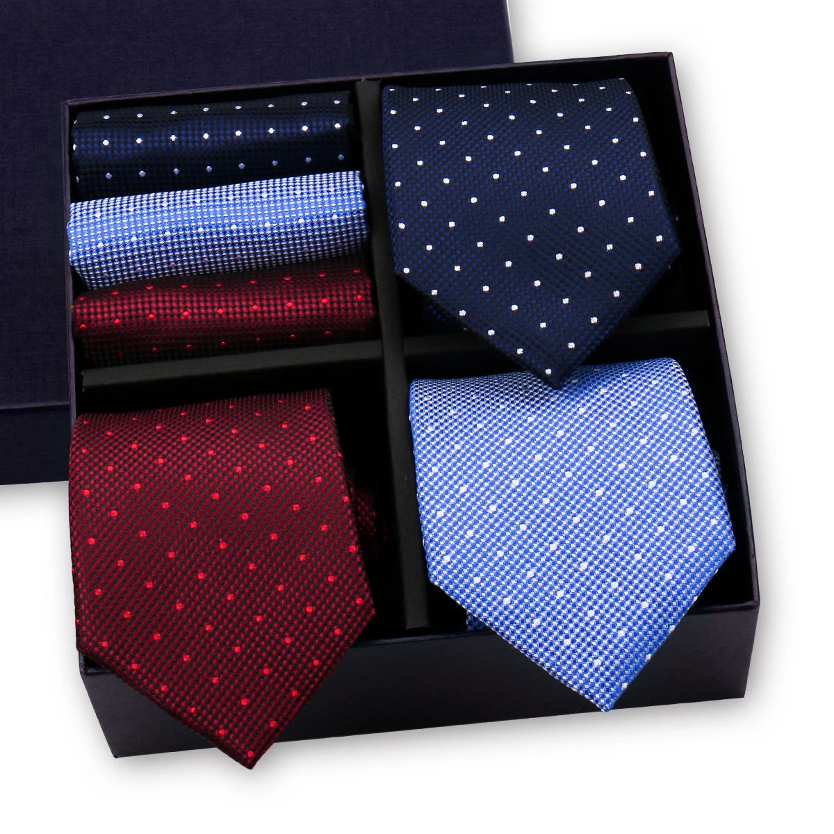 Luxury men's tie set with paisley and striped necktie, handkerchief, and gift box from The Clothing Company Sydney for formal occasions