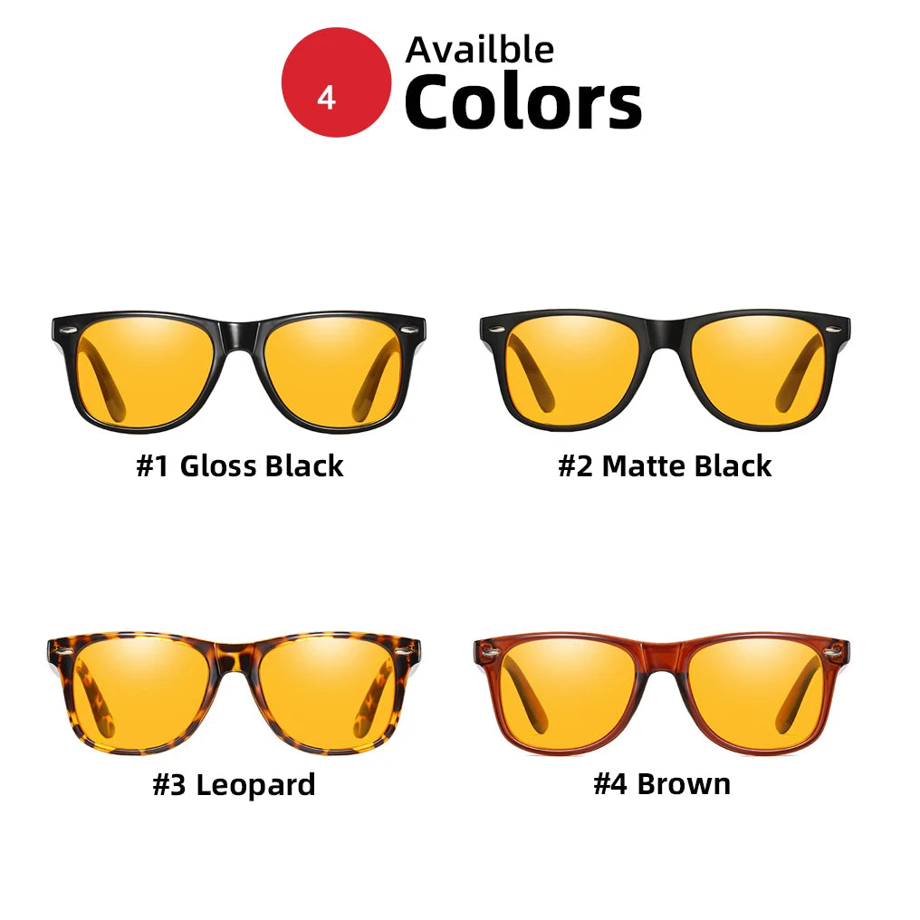 Square night vision blue light blocking glasses for men and women, orange computer eye protection eyewear by The Clothing Company Sydney
