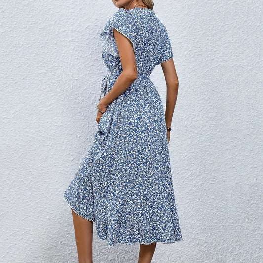 Women's Split Midi Floral Wrap Dress - The Clothing Company Sydney