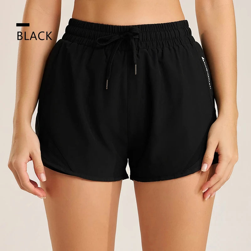 Women’s fitness yoga shorts by The Clothing Company Sydney, athletic running and gym shorts for activewear and workout.