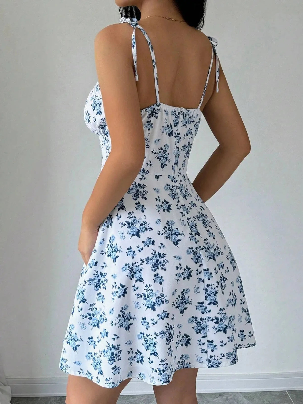Women's Summer Floral Spaghetti Strap Beach Short Mini Dress The Clothing Company Sydney