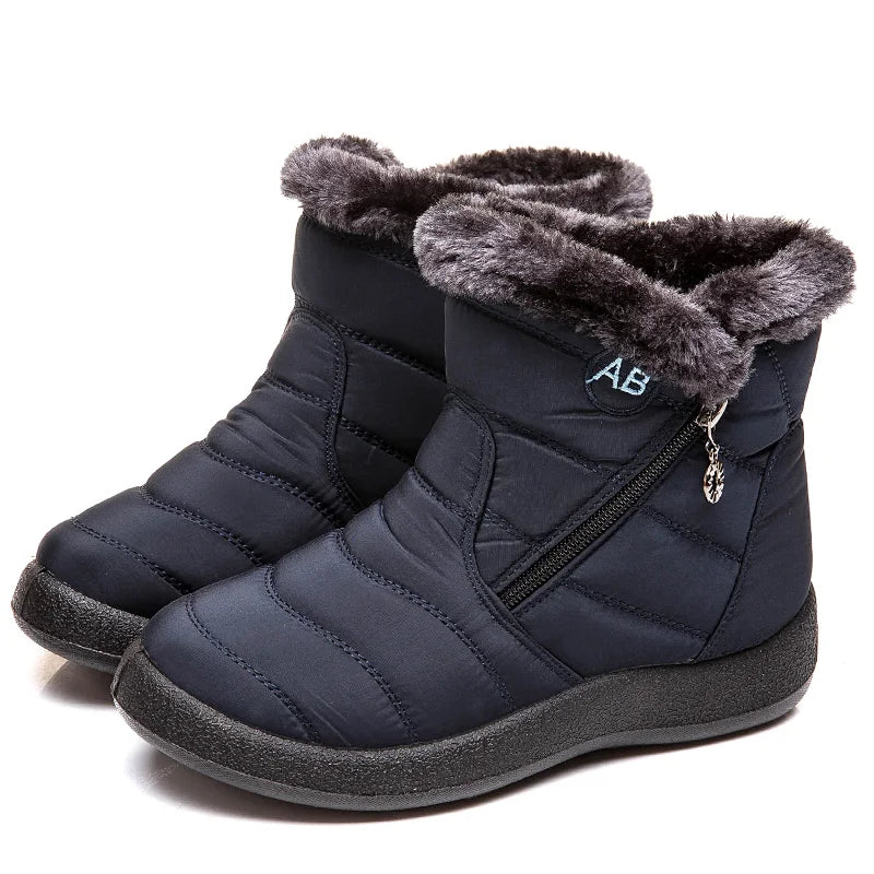 Women's winter snow boots by The Clothing Company Sydney with warm fur lining and ankle-height design.