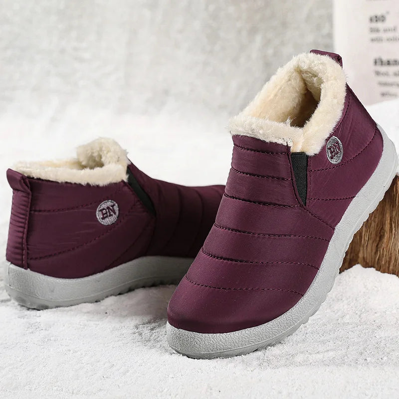 Men's Winter Ankle Boots – Slip-On Fur-Lined Waterproof Snow Shoes The Clothing Company Sydney