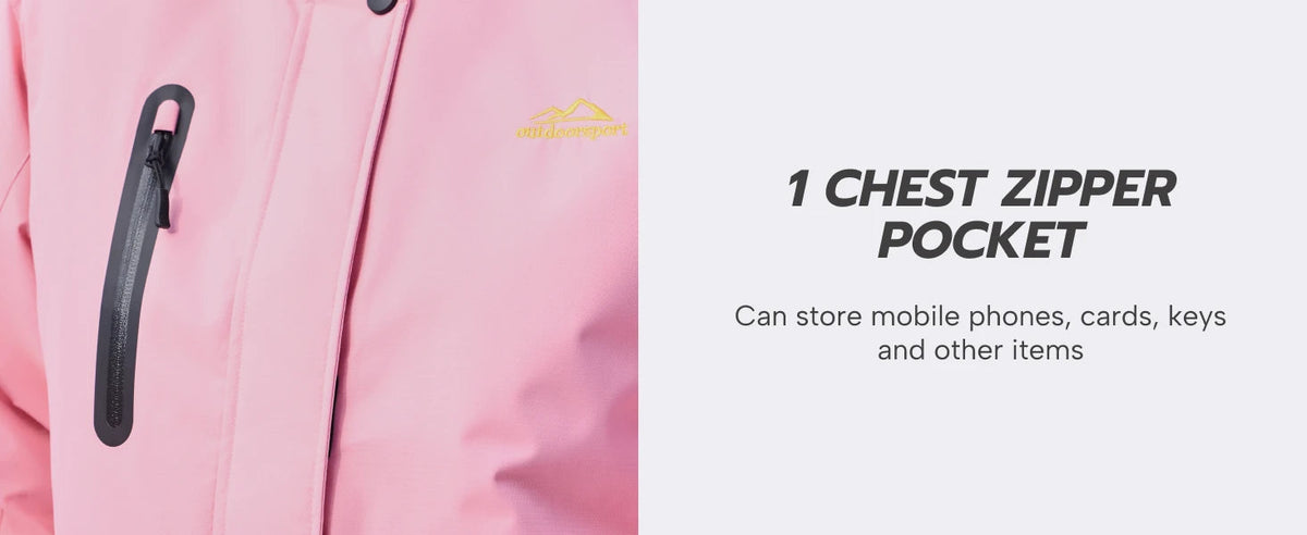 Women's thermal waterproof ski jacket with fleece lining, windbreaker hood coat for snowboarding and mountain winter activities.