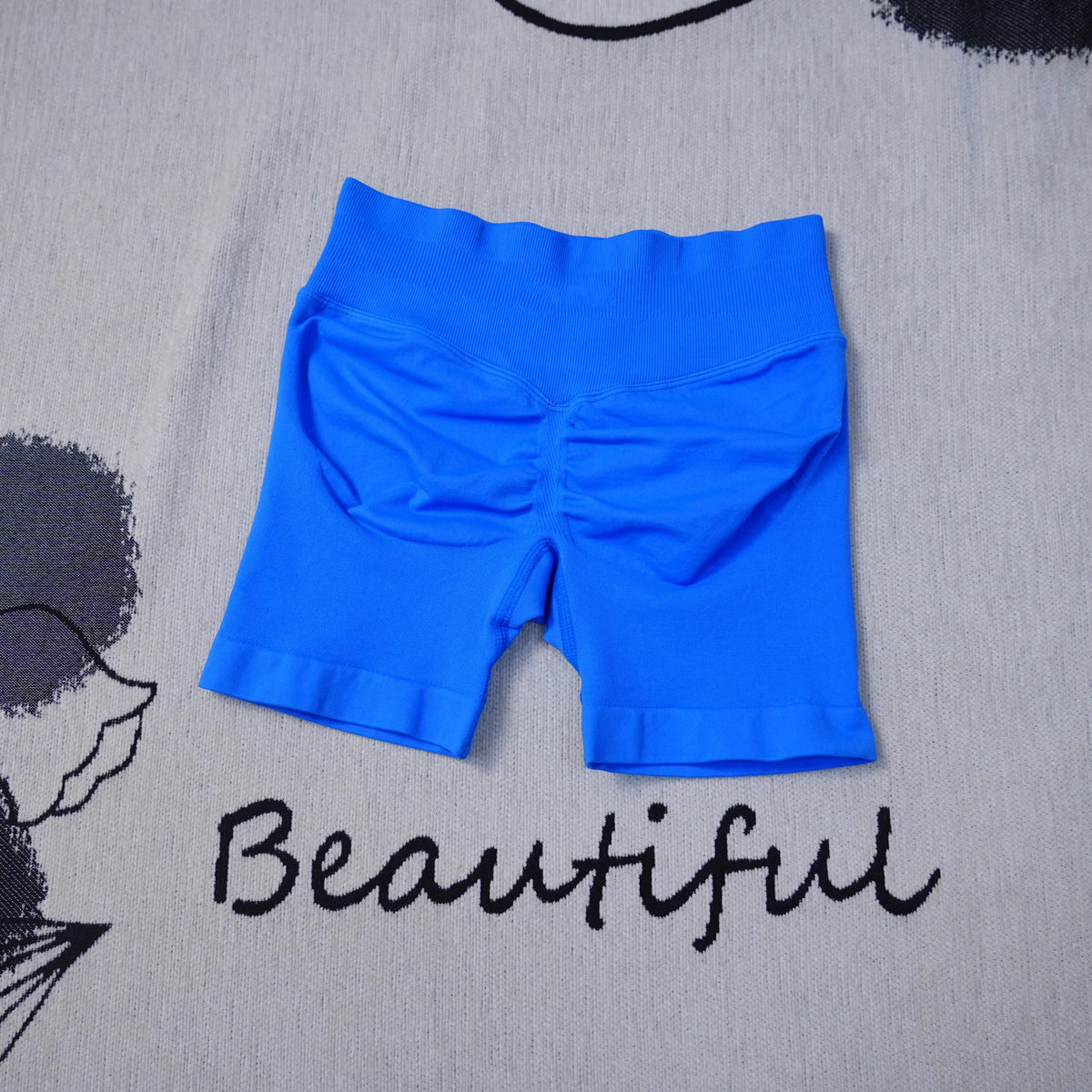 Women's high-waisted seamless yoga shorts by The Clothing Company Sydney, breathable workout shorts for gym, running, and biking.