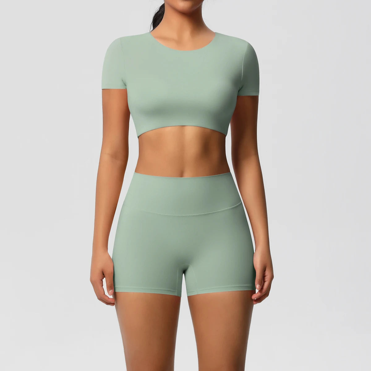 2 Piece Workout Sportswear Active Wear Sports Tank Top Bike Shorts Women Gym Bicycle Sorts Matching Set The Clothing Company Sydney