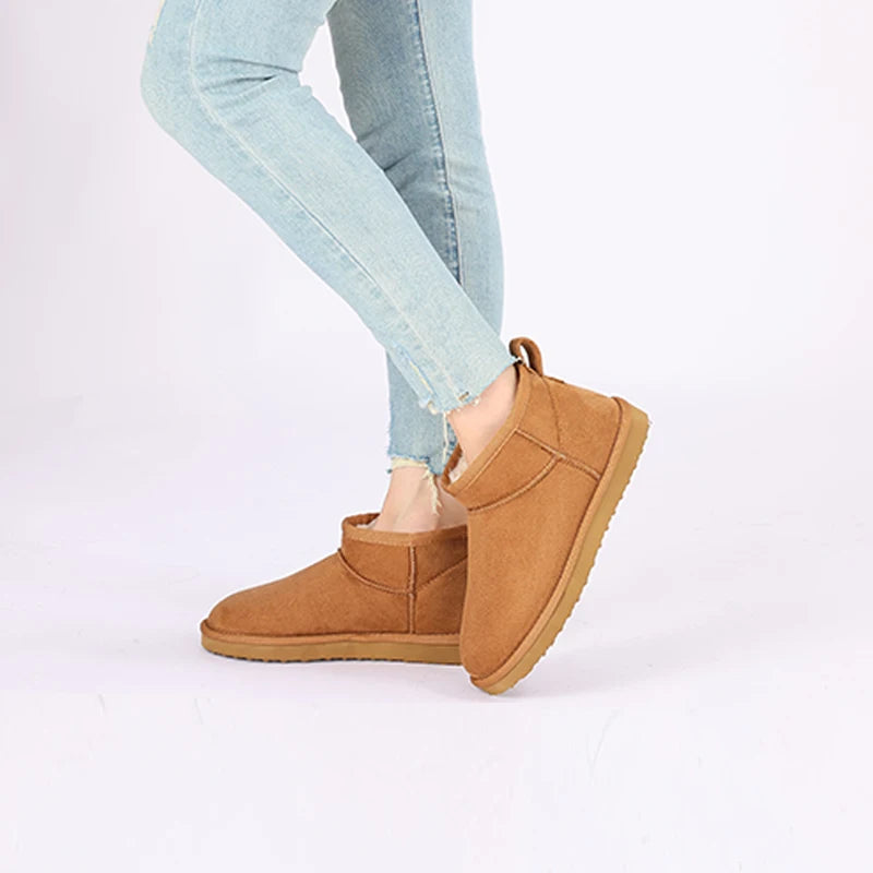 Women’s classic snow boots by The Clothing Company Sydney, warm short ankle-style footwear for winter.