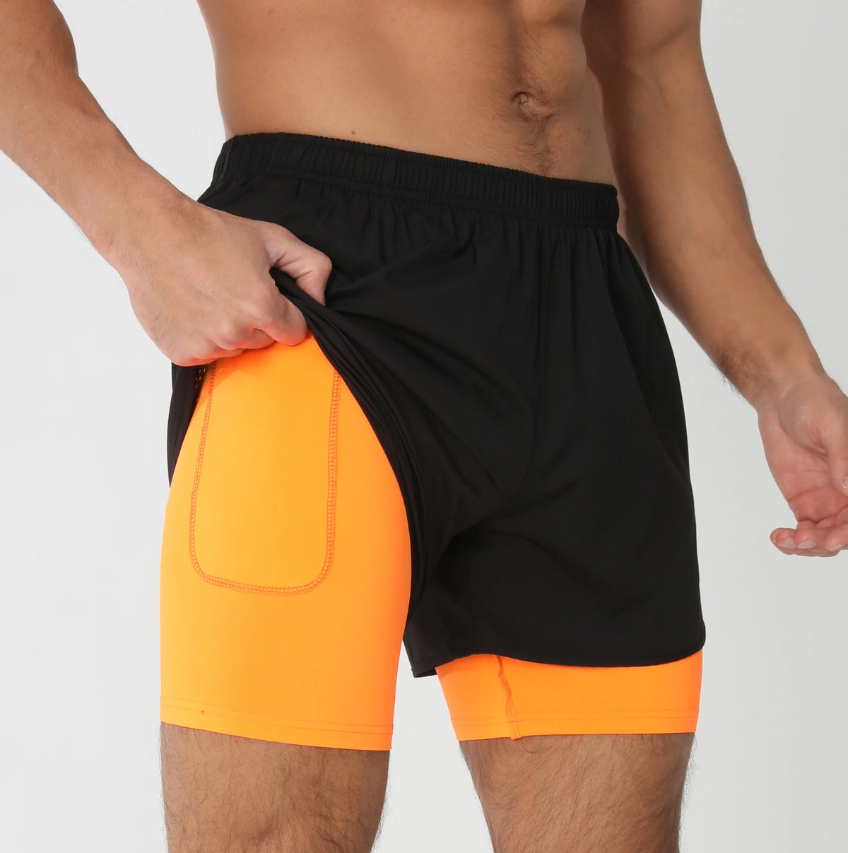Men's lightweight gym running shorts with breathable fabric, liner pockets, towel loop, and quick-dry design for athletic workouts.