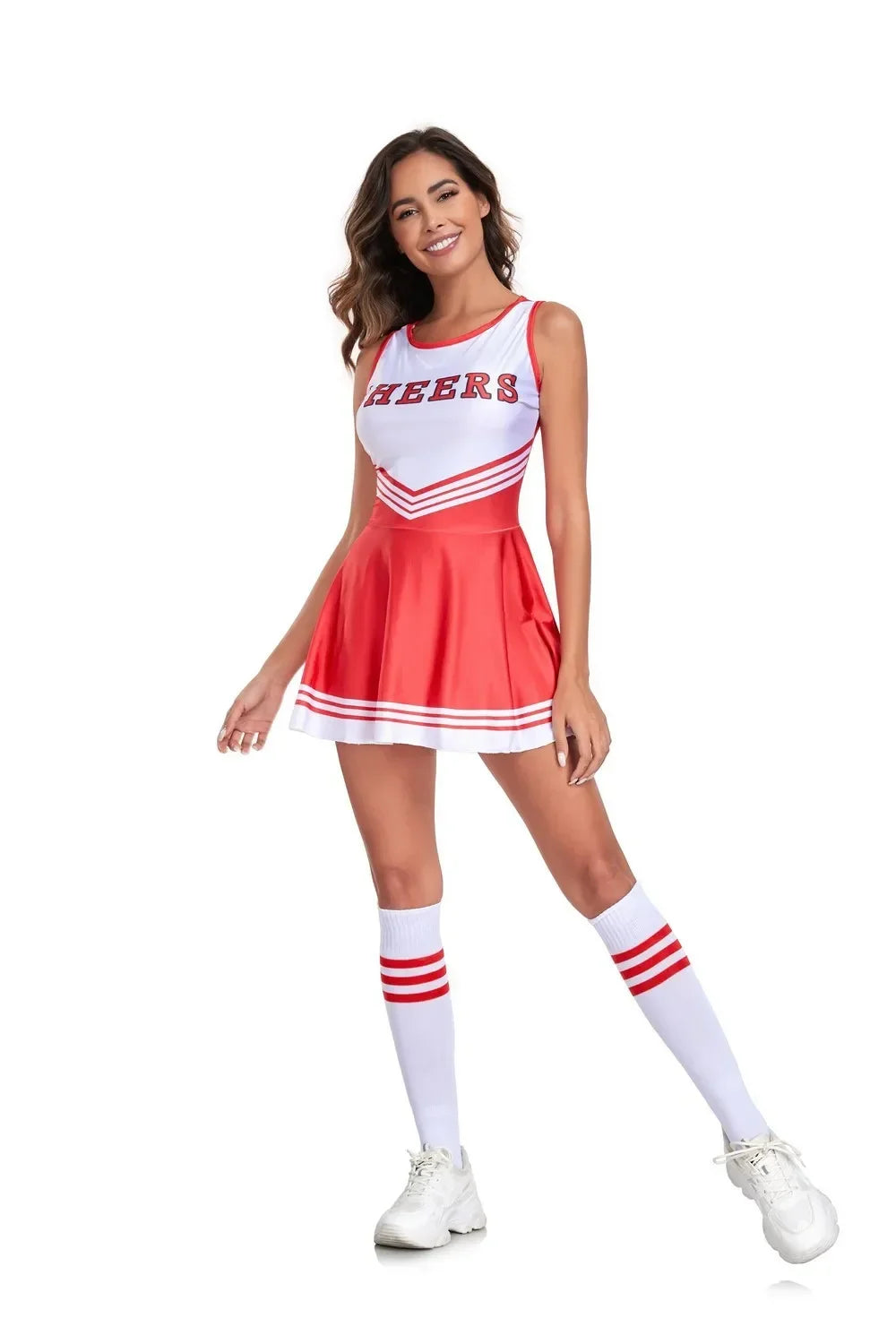 Cheerleader costume for women, cosplay Halloween cheerleader uniform, sports fancy dress set by The Clothing Company Sydney