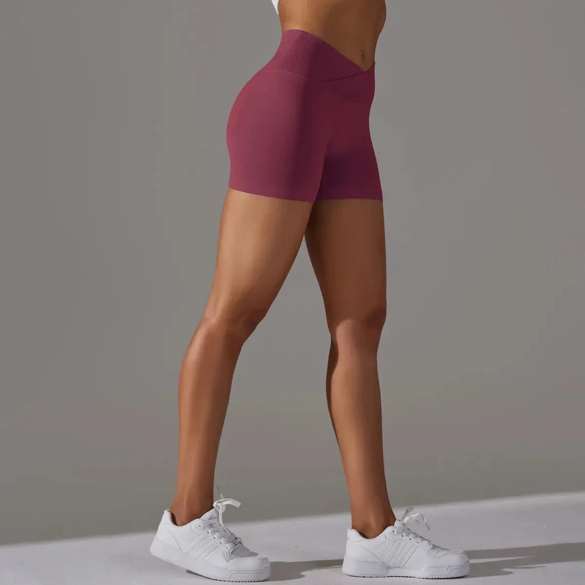 Women’s high waist fitness yoga leggings with scrunch butt, seamless design, and gym shorts from The Clothing Company Sydney.