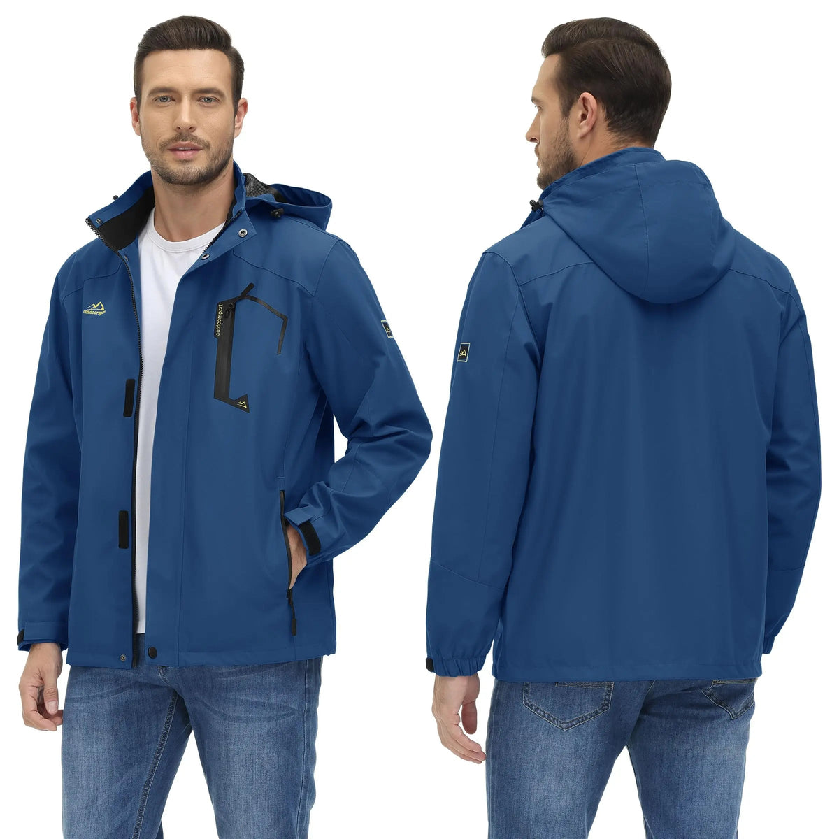 Lightweight Windbreaker Mens Mesh Lined Waterproof Rain Jacket Outdoor Fishing Hiking Jacket with Detachable Hood The Clothing Company Sydney