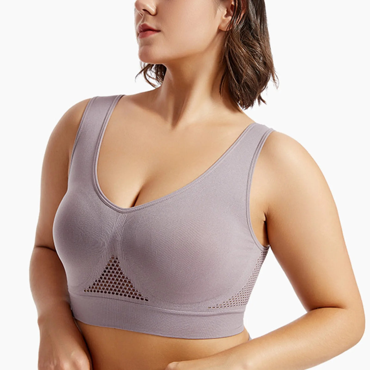 Shockproof sports bra by The Clothing Company Sydney, high-support fitness bra with anti-sag design and stylish look.