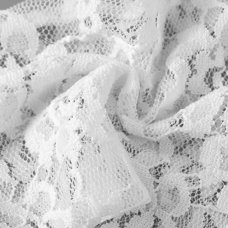 Lace Patchwork Waist Wrap A-line Mini Autumn Winter Dress Backless Club Party Evening Dresses - The Clothing Company Sydney