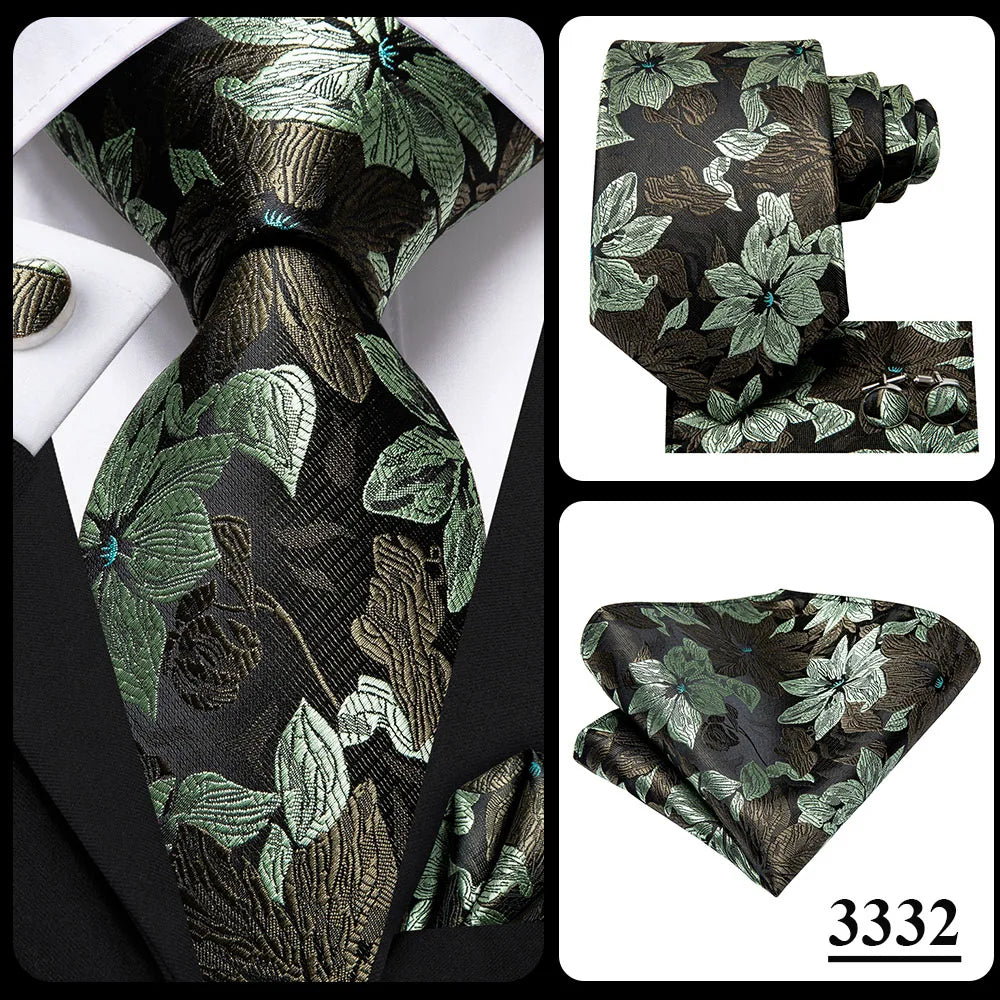 Blue paisley silk tie set with matching cufflinks and pocket hanky, stylish men's accessories by The Clothing Company Sydney