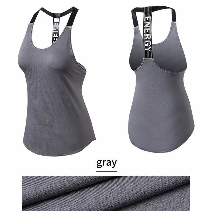 Black women’s sleeveless gym top by The Clothing Company Sydney, backless fitness shirt suitable for yoga and running workouts