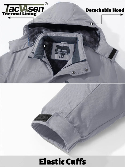 Winter Thicken Fleece Jacket Men's Waterproof Hiking Skiing Jackets Outdoor Mountain Trekking Windbreaker Parka - The Clothing Company Sydney