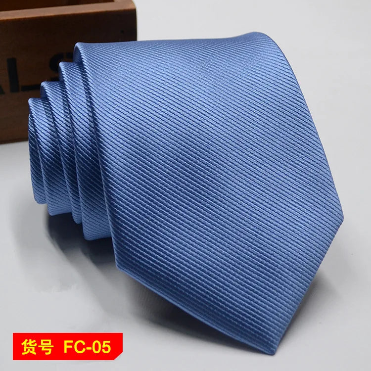 Men's Jacquard floral and solid neckties from The Clothing Company Sydney, featuring 7-8cm width, in elegant accessory style.