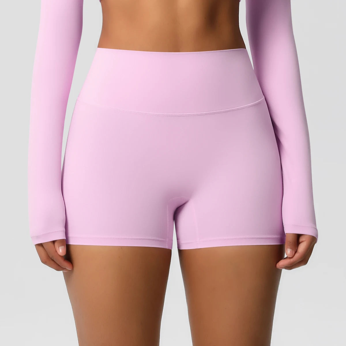 Women’s high-waist yoga shorts by The Clothing Company Sydney, push-up fitness leggings for yoga and bike workouts.