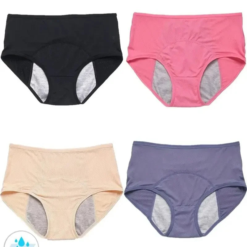 Plus size mesh period underwear from The Clothing Company Sydney, mid-waist leak-proof menstrual panties for women.