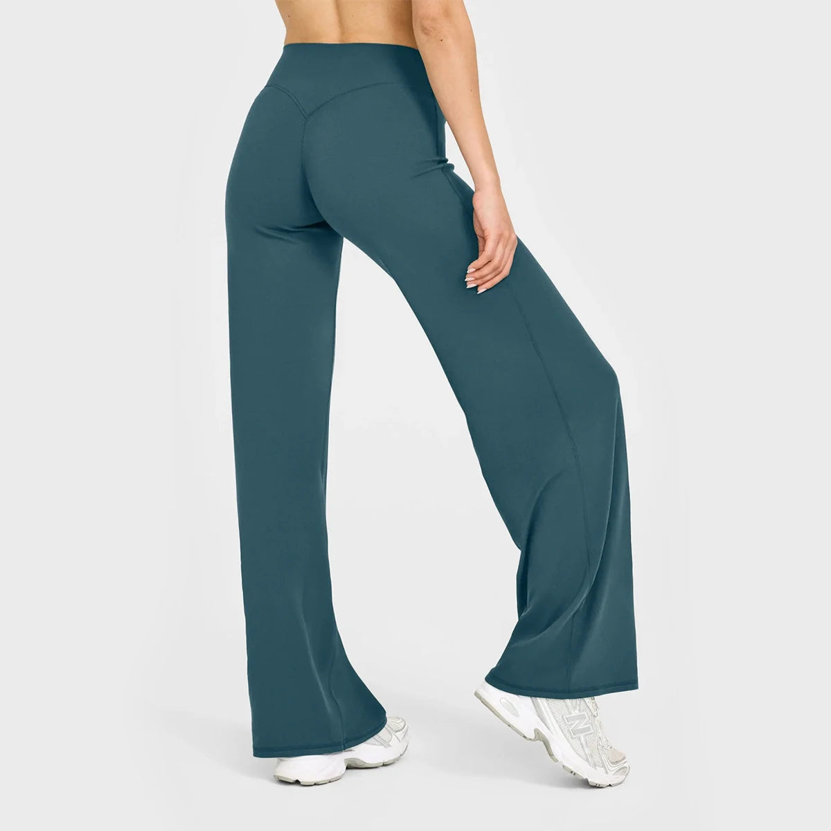 Women's Mid Waist Sport Trousers Wide-Leg Pants Ultra Soft Yoga Pilates Running Gym Pants