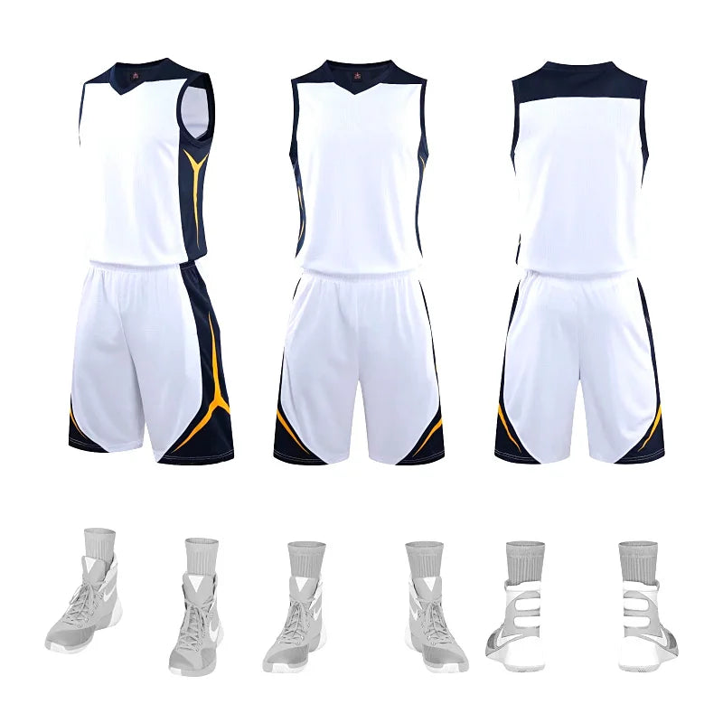 Two-piece basketball jersey and shorts sportswear set for men, women, and kids by The Clothing Company Sydney.