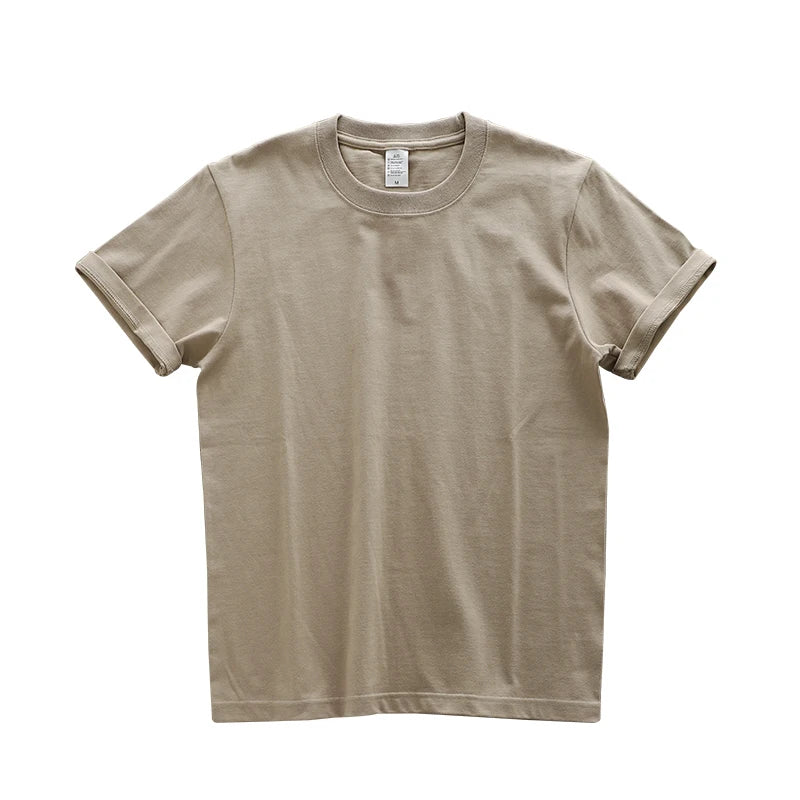 Men's oversized 280gsm heavy cotton summer short sleeve T-shirt by The Clothing Company Sydney, casual casual T-shirt in white