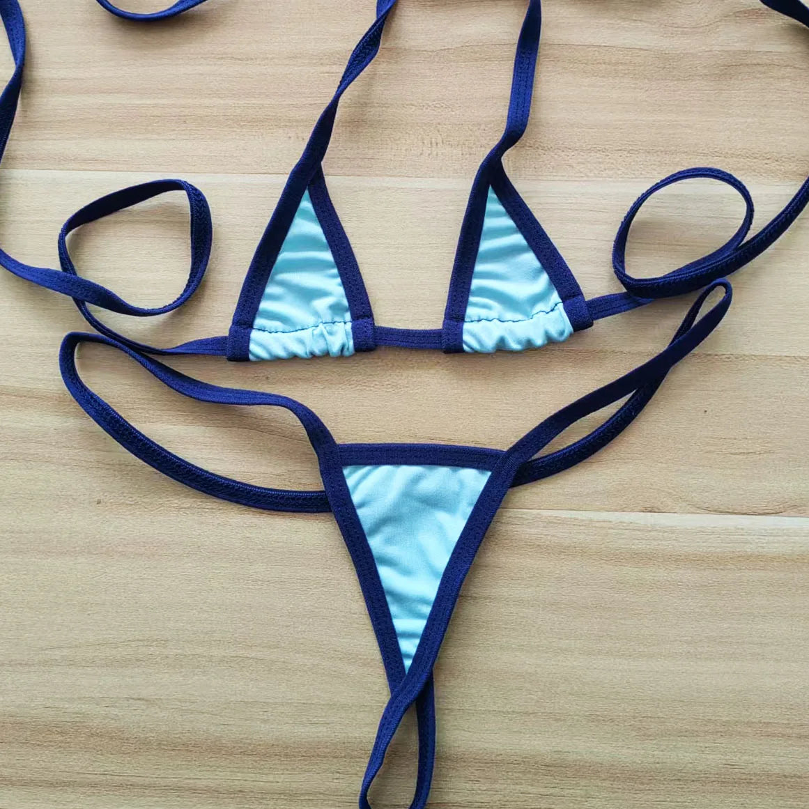 2 Piece Halter Neck Bikini Lingerie Set Mini Bikini Open Micro Bra Top Briefs Panties Swimwear Swimsuit The Clothing Company Sydney