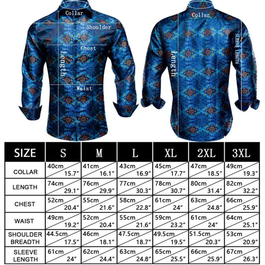Men's Shirts Paisley Floral Silk Gold Long Sleeve Business Party Wedding Dress Shirts The Clothing Company Sydney