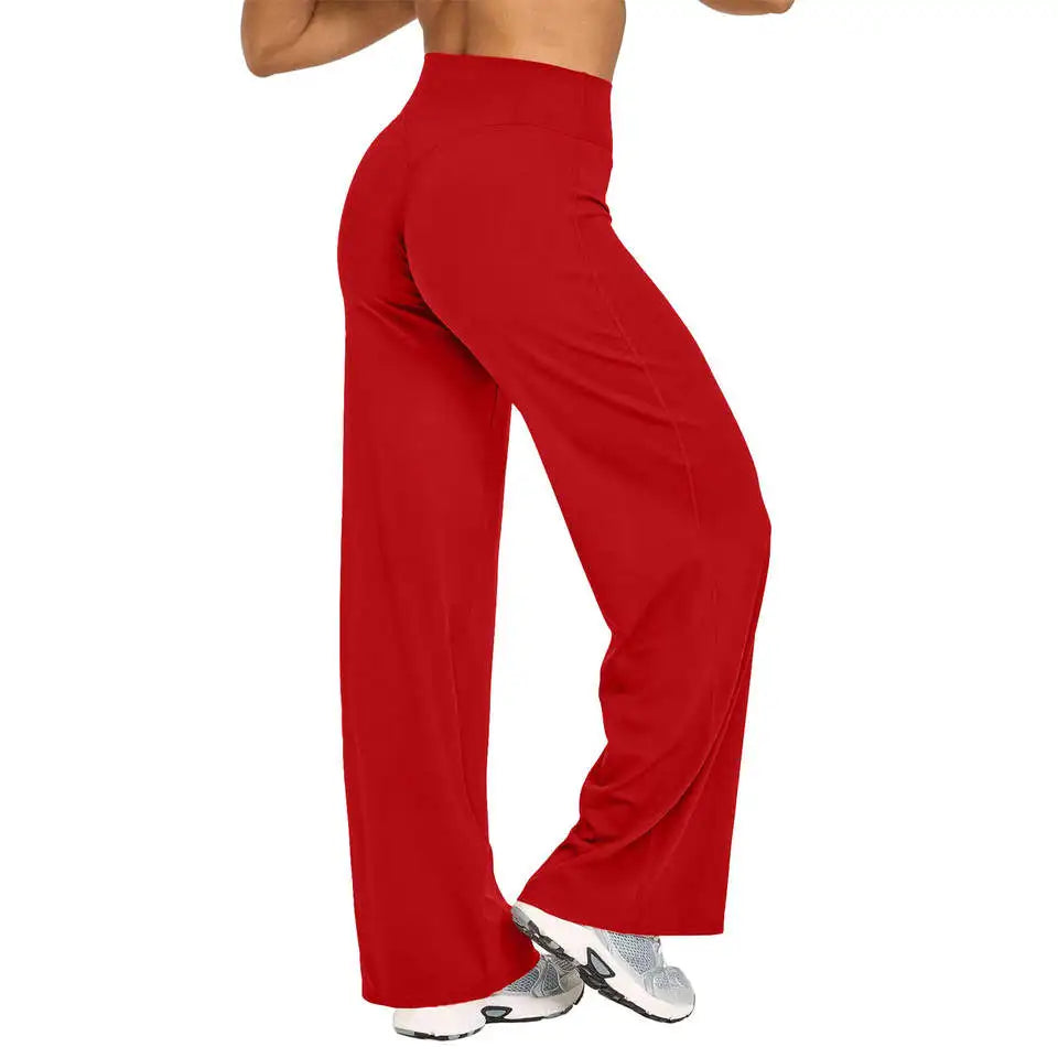 Straight Leg Bottoms Women's Mid-Waist Yoga Pants GYM Leggings Pilates Running Sports Trousers The Clothing Company Sydney