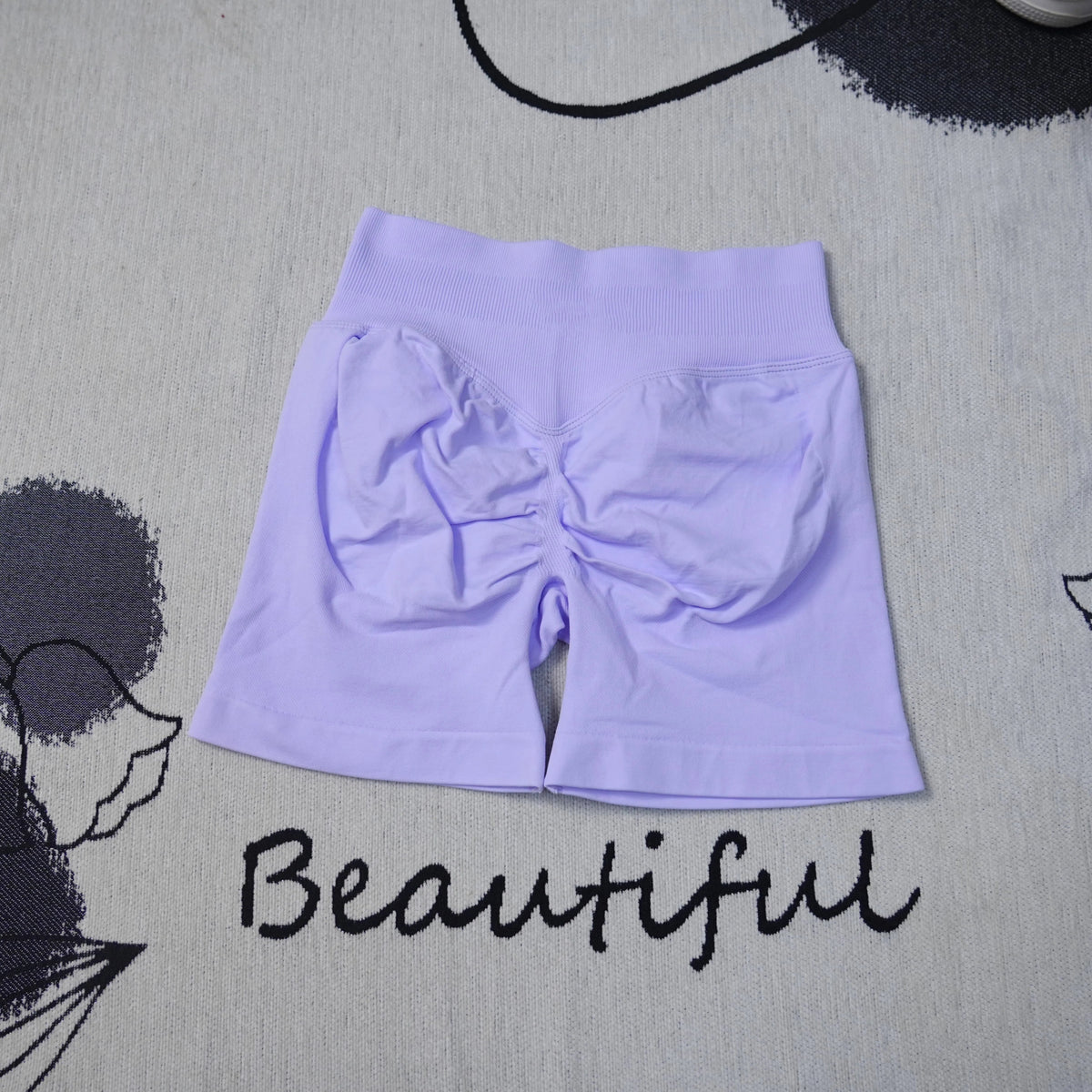 Women's high-waisted seamless fitness shorts from The Clothing Company Sydney, breathable gym and running workout shorts.