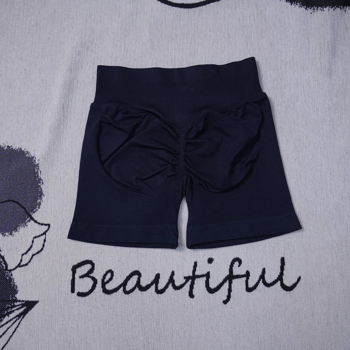 Women's high-waisted seamless yoga shorts by The Clothing Company Sydney, breathable fitness shorts ideal for gym, running, and biking.