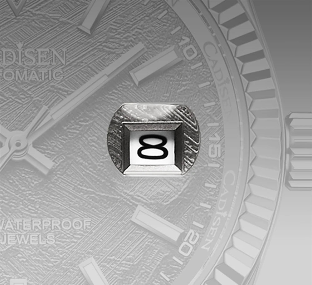 Cadisen DD40 men's luxury automatic wristwatch with AR sapphire glass, Miyota 8285 movement, stainless steel strap, water-resistant 10Bar