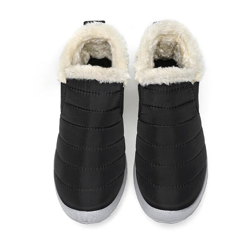 Men's winter ankle boots by The Clothing Company Sydney, slip-on waterproof snow shoes with fur lining, ideal for cold weather.