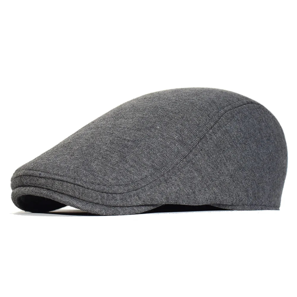 Men Women Beret Cotton Soft Top Casual Beanie Retro Newsboy Cap Peak Cap Driver Golf Hat - The Clothing Company Sydney