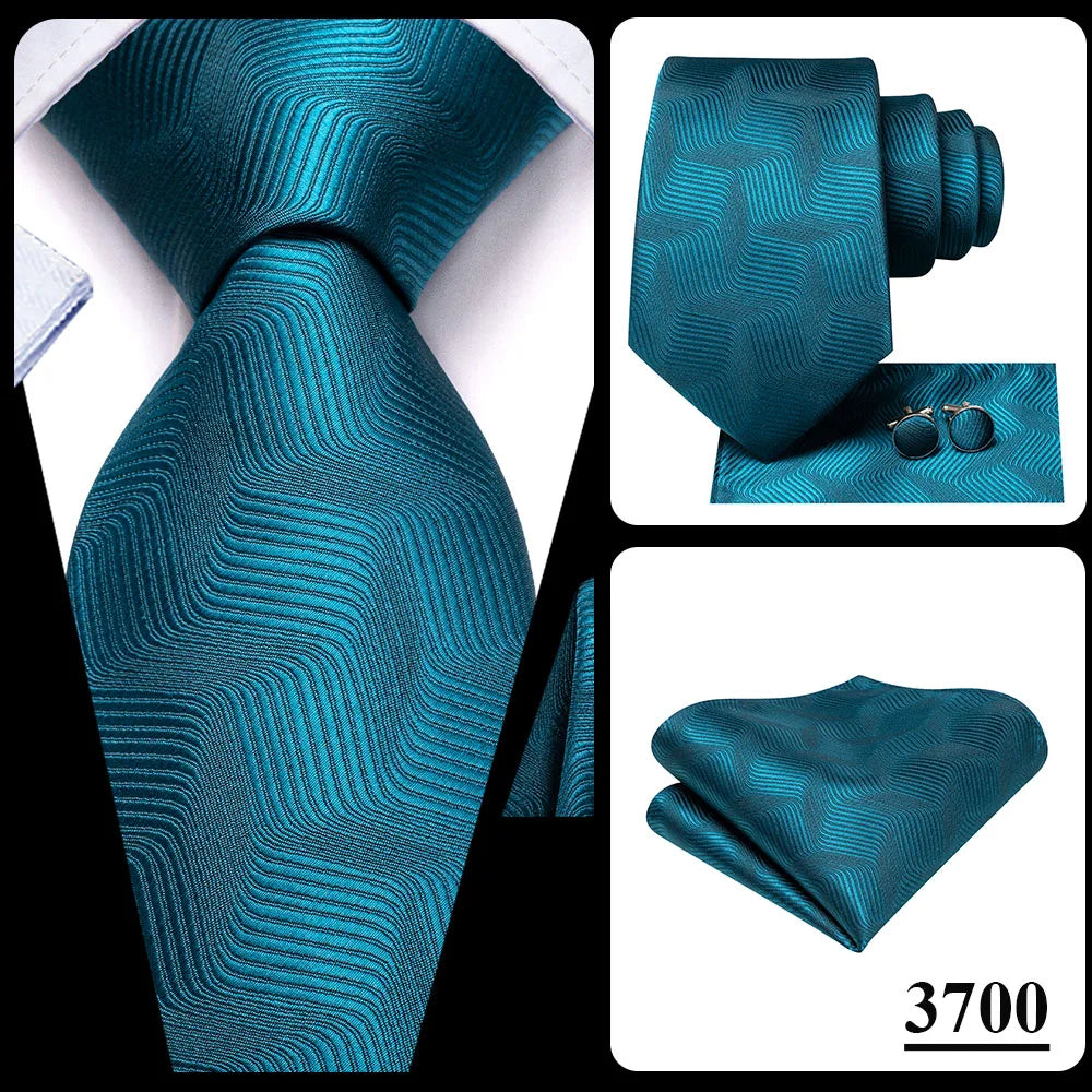 Green paisley silk tie set for men including necktie, pocket square, and cufflinks from The Clothing Company Sydney accessories collection.