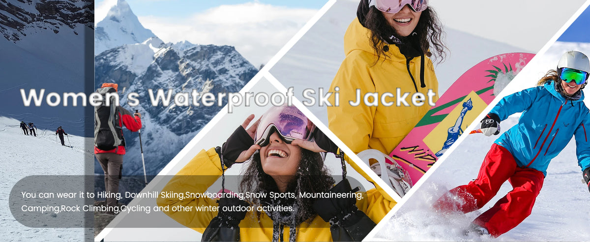 Women's 3-in-1 winter fleece waterproof ski snowboard jacket by The Clothing Company Sydney, outdoor windbreaker and rain coat.