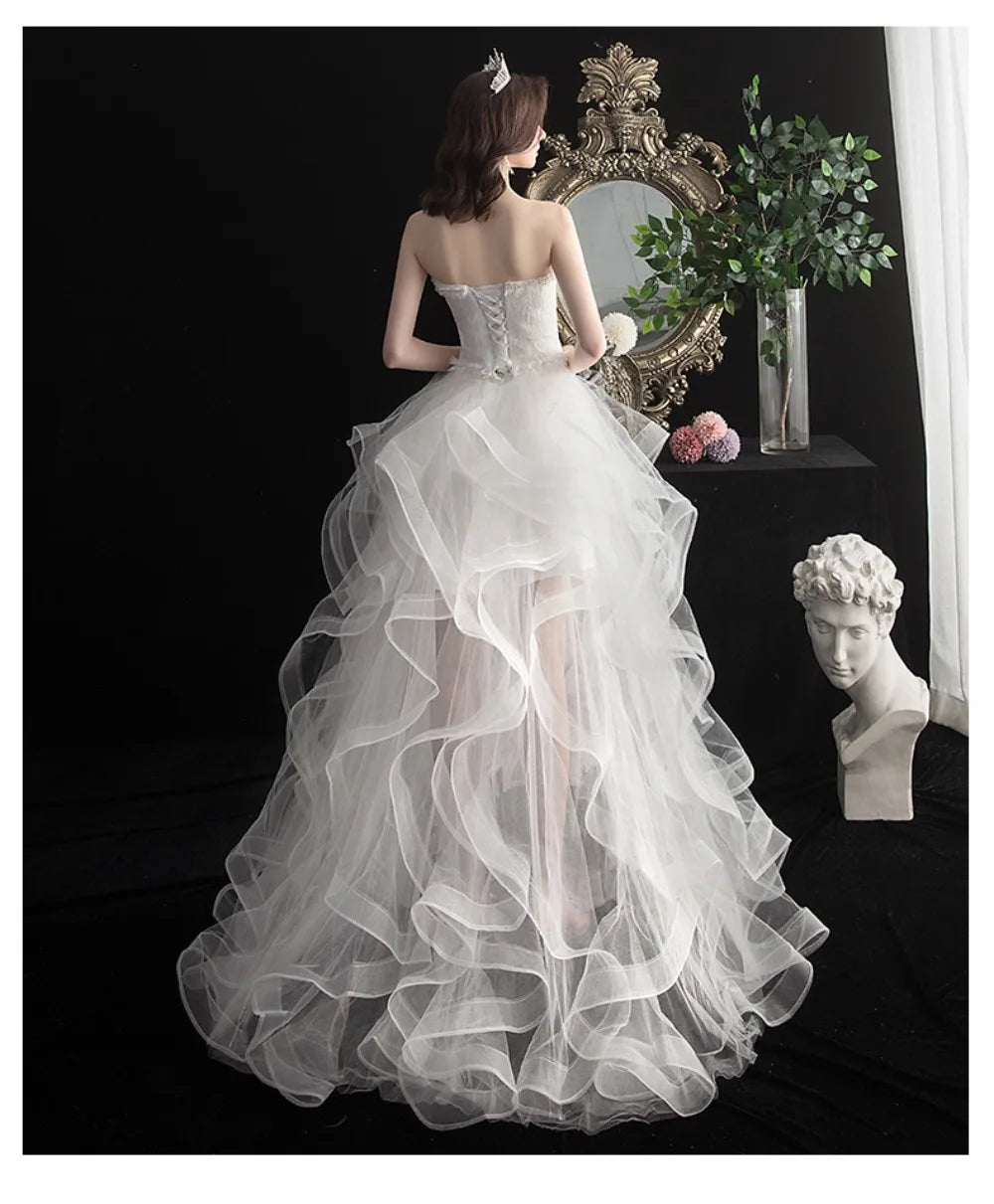 Long Back Light Wedding Dress Princess Fluffy Trailing Cake Skirt Wedding Dress The Clothing Company Sydney