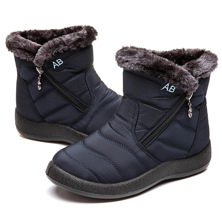 Women’s winter snow boots with warm fur lining, ankle footwear by The Clothing Company Sydney, ideal for cold weather.