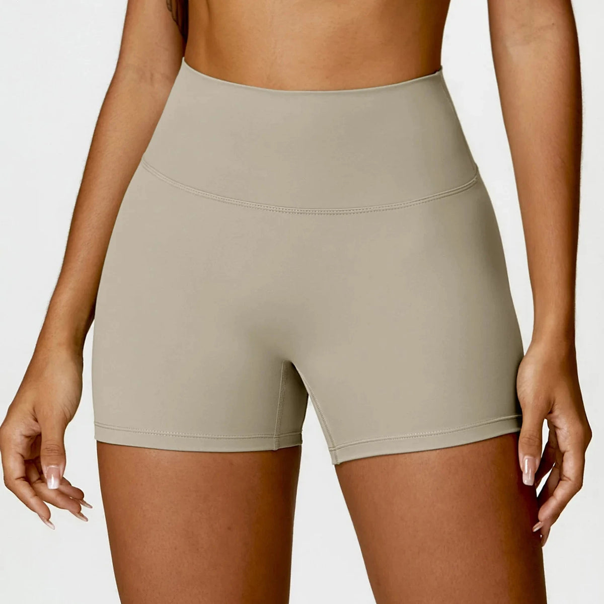 Women’s high-waist fitness cycling shorts by The Clothing Company Sydney, quick-dry soft training leggings for yoga and bike riding.