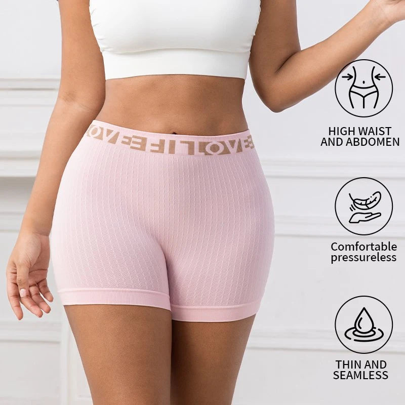 Ribbed Yoga Seamless High Waist Elastic Breathable Quick Dry Fitness Running Casual Sports Bike Shorts for Women